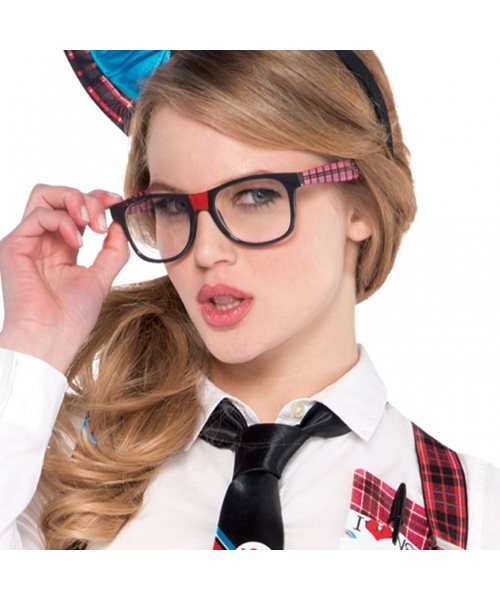 Ladies Geek Nerd School Girl Glasses Ladies Womens Fancy