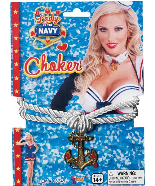 Lady In The Navy Choker Necklace Costume Accessory BA1053 Lady In The Navy Choker Necklace Costume Accessory BA1053